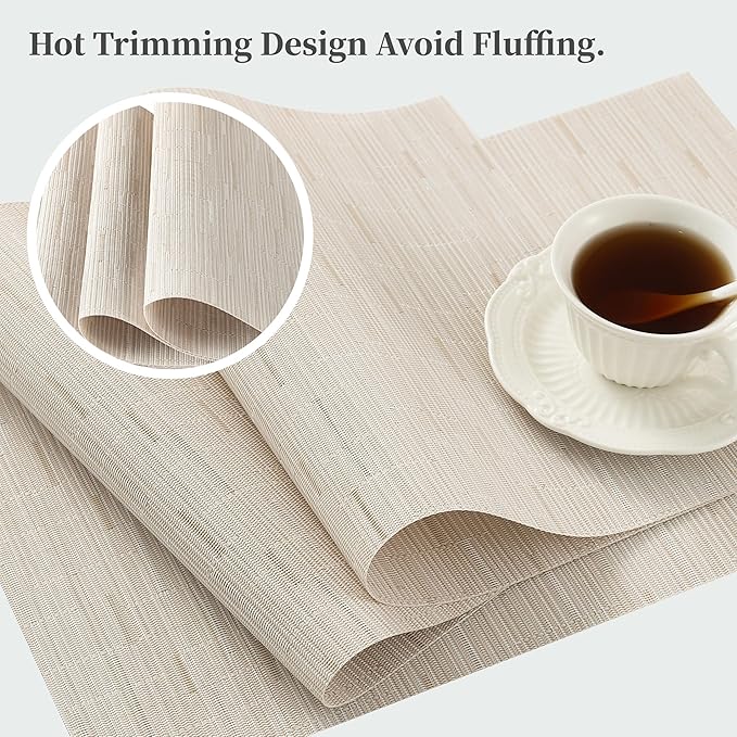 Leetaltree Pale Beige Placemats Set of 4 - Image 3