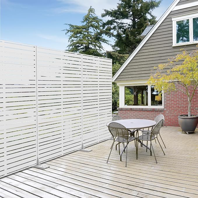 Casaphoria 72" H x 45" W Metal Privacy Screen, 2 Pack Outdoor Freestanding - Image 6