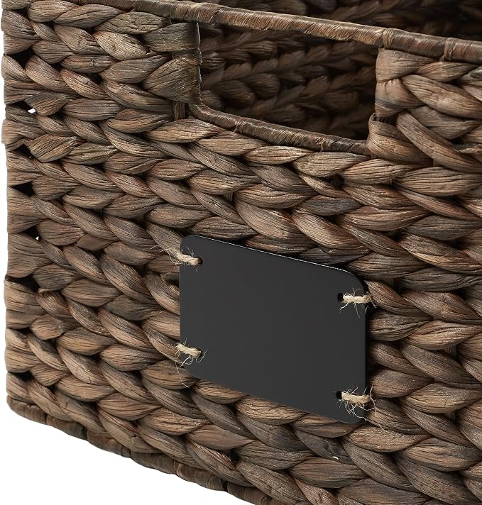 Casafield Set of 2 Water Hyacinth Pantry Baskets, 12-1/2" x 17" x 8", - Image 5
