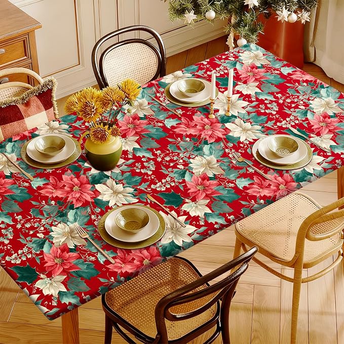 Rectangle Table Cloth Cover Waterproof Elastic Fitted Polyester Fitted by Unknown