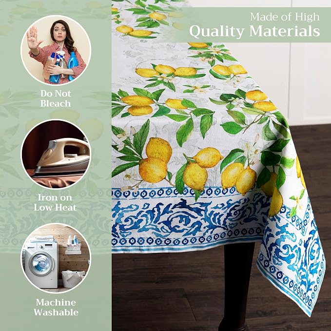 Maison d' Hermine Table Cloth Rectangle Table 100% Cotton 60 x 90 Inches - Image 3