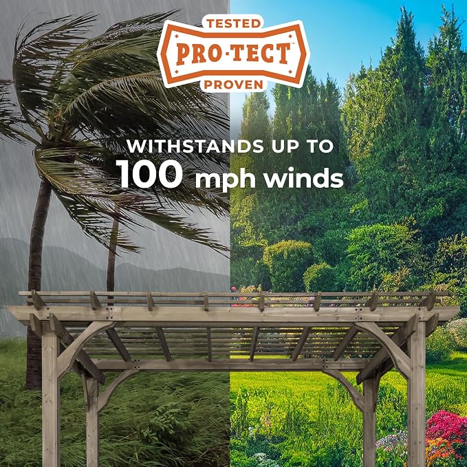 Backyard Discovery Somerville 14' x 10' Cedar Wood Pergola Kit - Image 4