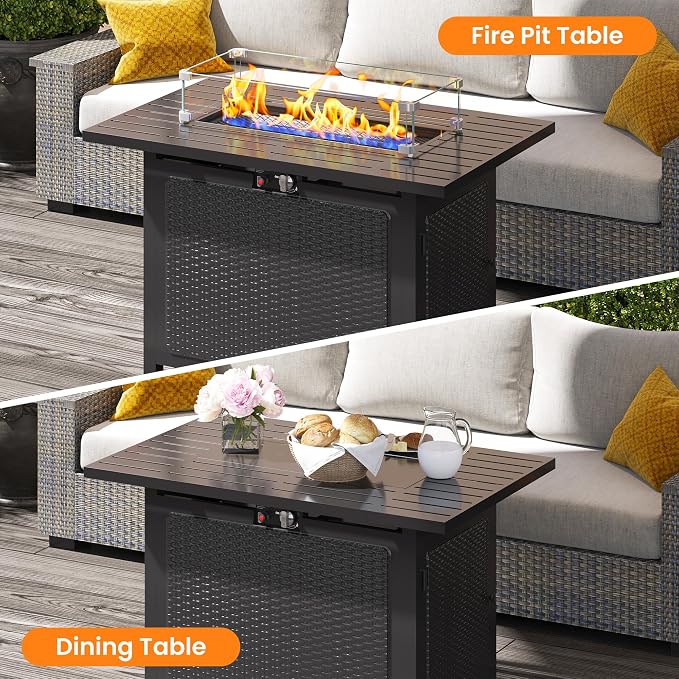 Royalcraft 43” Outdoor Propane Fire Table Set - Image 3