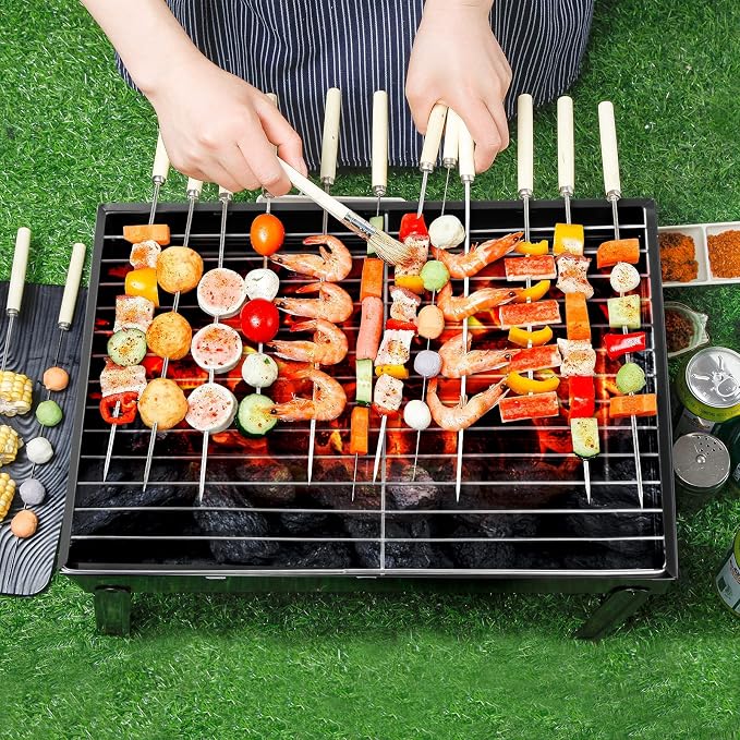 Uten Charcoal Grill, BBQ Grill Folding Portable Lightweight smoker Grill - Image 4