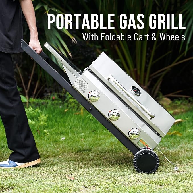 Portable Propane Gas Griddle 3-Burner - Image 5