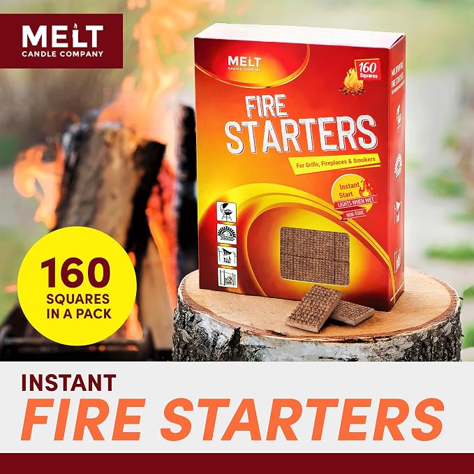 Melt Candle Company Fire Starter Squares, 160 Pieces - Image 3