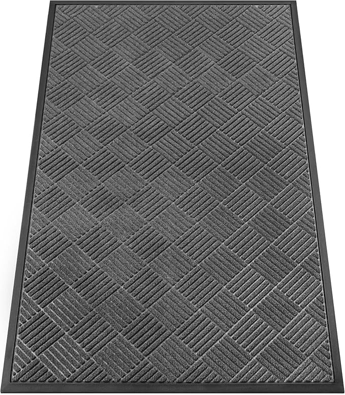Indoor Outdoor Door Mat, 5’x 3' Doormat by HOMEK