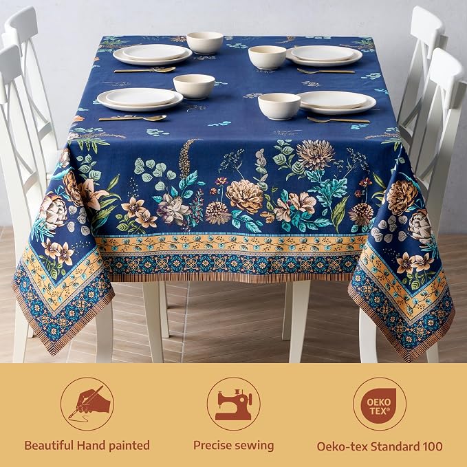 Maison d' Hermine Premium Table Cloth Square Table 100% Combed Cotton 70 x 70 - Image 2