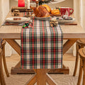 Red White Plaid Christmas Table Runner, Winter Holiday Table Runners 48 inches by AQOTHES