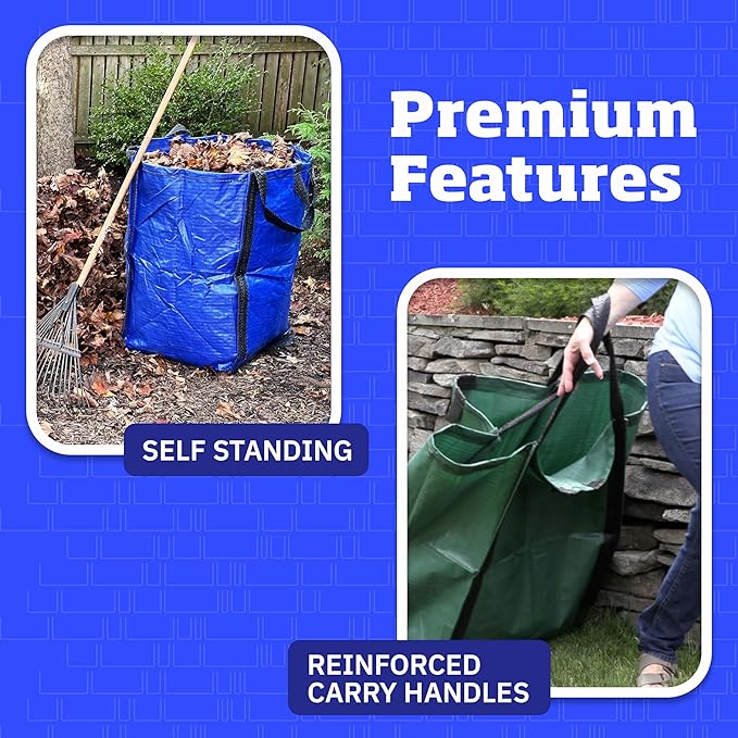 DURASACK Heavy Duty Home and Yard Waste Bag 48-Gallon Woven Polypropylene - Image 5