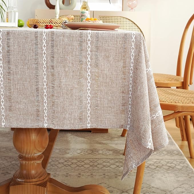 Chassic 60 x 84 inches Farmhouse Style Linen tablecloths, Wrinkle Resistant - Image 7