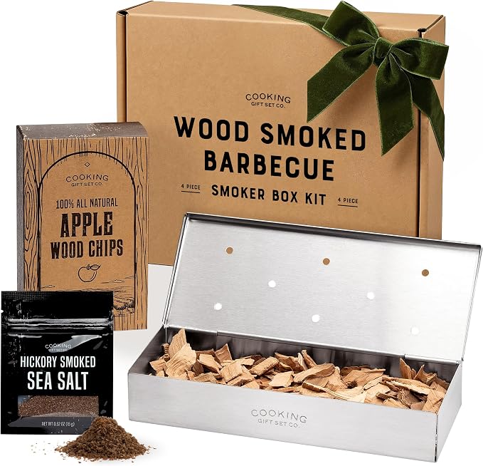 BBQ Smoker Box Kit – Stainless Steel Smoker by CookingGiftSetCo