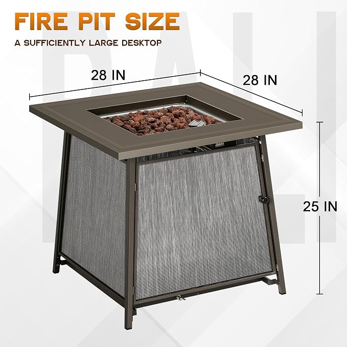BALI OUTDOORS 50, 000 BTU Propane Fire Pit Outdoor, 28 inch Propane Fire Pit - Image 5