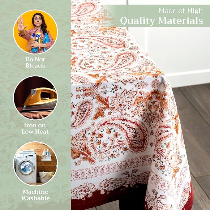 Maison d' Hermine Table Cloth Rectangle Table 100% Cotton 60 x 90 Inches Fall - Image 3
