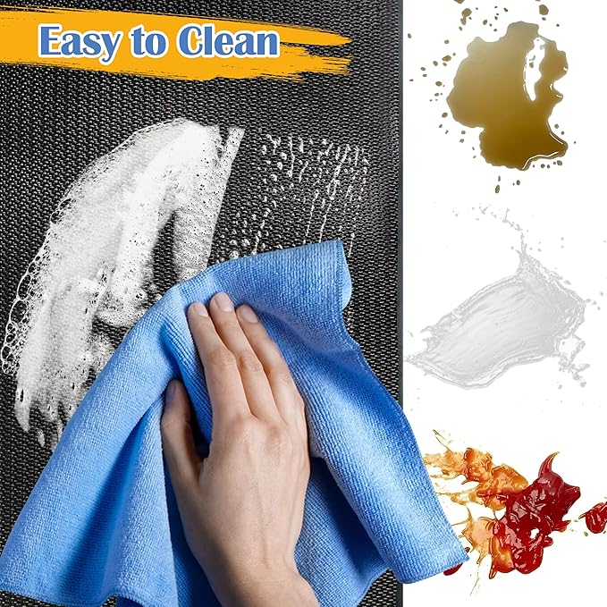 Grill Pad Floor Mat 65 x 48 Inch Fiberglass Silicone Outdoor