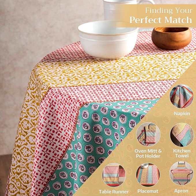 Maison d' Hermine Table Cloth Round Table 100% Cotton 63 Inches Tablecloth - Image 5