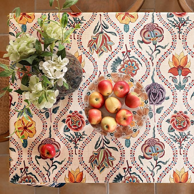 Vintage French Rectangular Tablecloth, Linen Tablecloth - Image 5