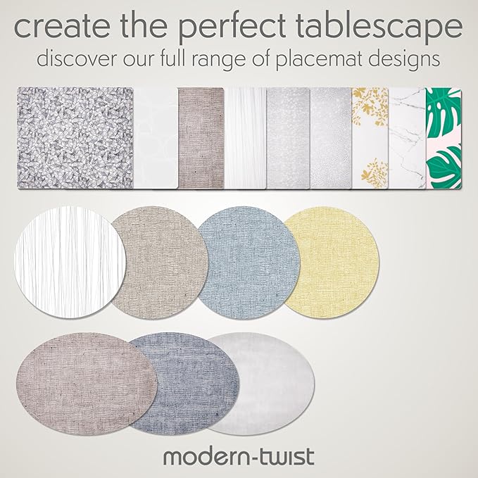 modern-twist 14 x 16 Silicone Placemat, PVC-Free Table Mat, Dishwasher Safe - Image 8