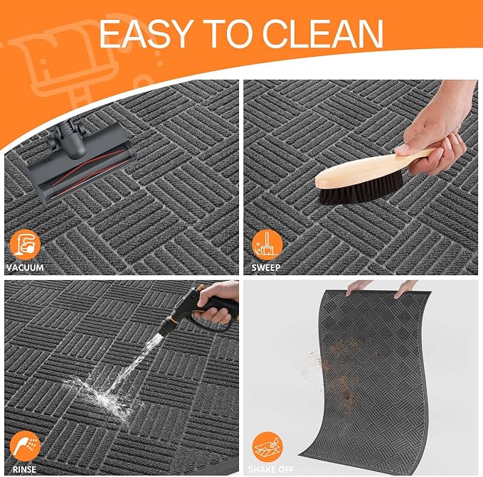 Indoor Outdoor Door Mat, 5’x 4' Doormat - Image 7