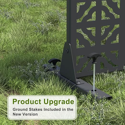 Casaphoria Metal Privacy Screen Outdoor, Charles Black - Image 5
