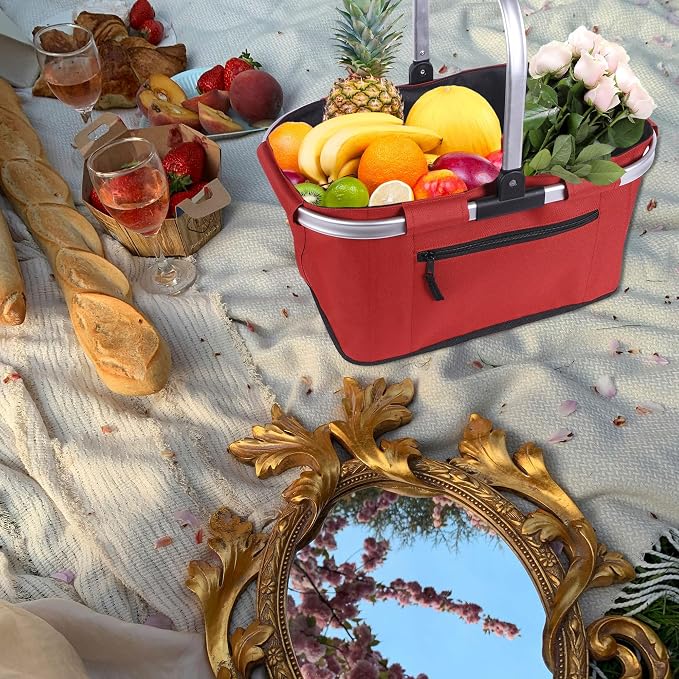 Picnic Basket, SIYUAN Shopping Basket - Image 5