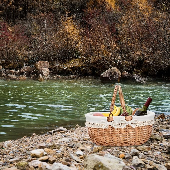 G GOOD GAIN Oval Picnic Basket - Image 9