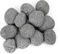 Skyflame 3-5 Inch Round Lava Rock Pebbles, 15 Pounds Black Natural Tumbled by Skyflame