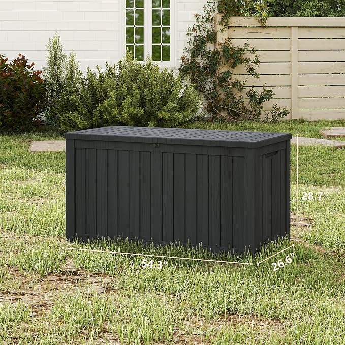 180 Gallon Outdoor Storage Box Waterproof, Resin Deck Boxes - Image 5