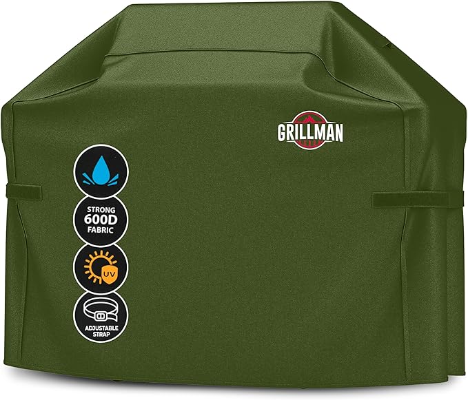 Grill Cover by Grillman, 64 Inch, BBQ Outdoor Grill Covers, Charcoal & Gas by Grillman