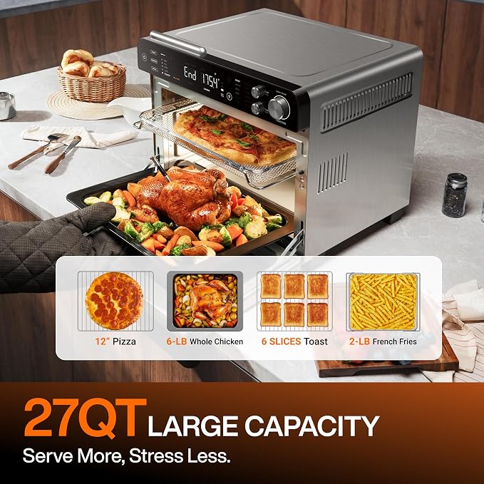 Typhur Sync Oven with Smart Wireless Meat Thermometer Probe, 12‑in‑1 Countertop - Image 7