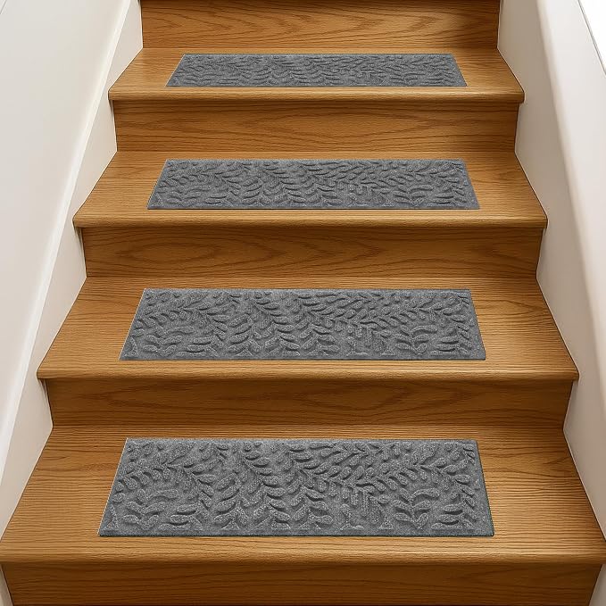 Bungalow Flooring Waterhog Stair Treads – 8 1/2 x 30 Inches, Water-Trapping - Image 2
