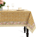 CPC Tablecloth 100% Cotton 72x190 Inch Indian Block Print Rectangle Table Cover by COTTONPRINTCLUB