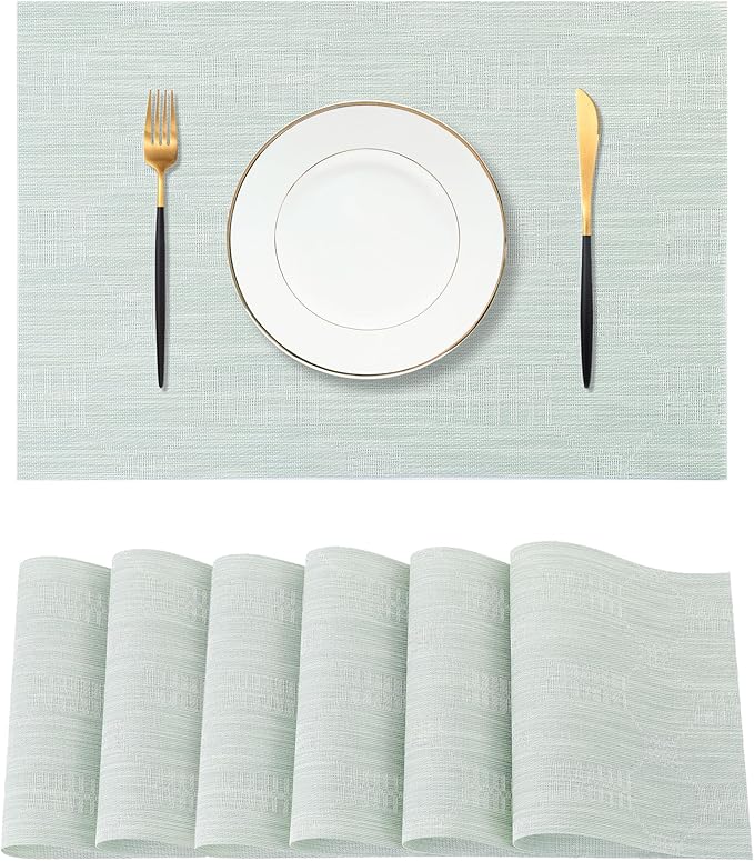 Leetaltree Mint Cream Placemats Set of 6 by Leetaltree-ArtatEveryTable