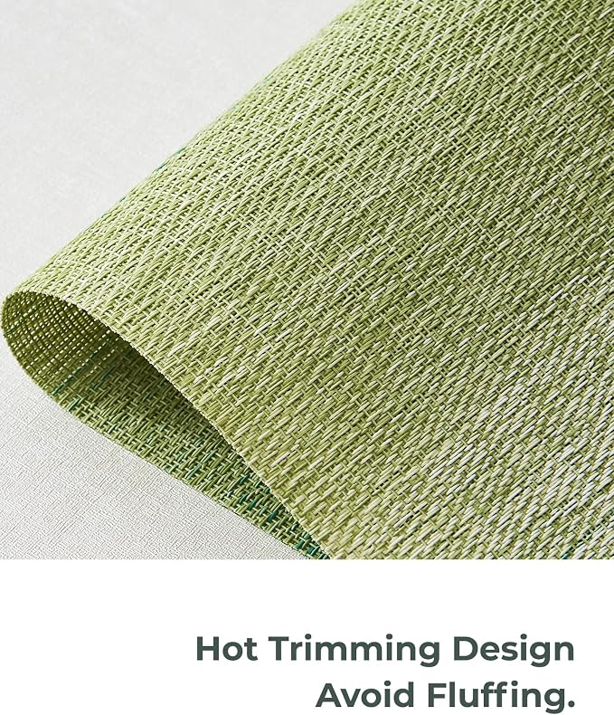 Leetaltree Gradient Green Woven Placemats Set of 12 - Image 7