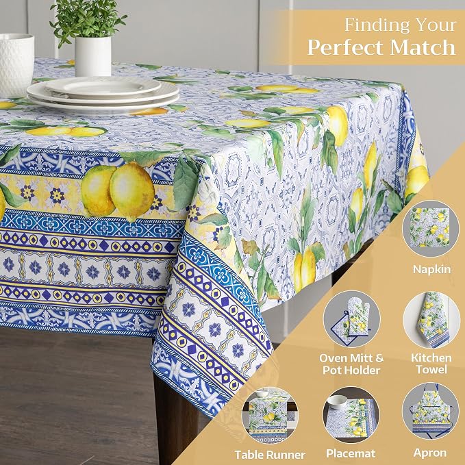 Maison d' Hermine Table Cloth Square Table 100% Cotton 54 x 54 Inches - Image 5