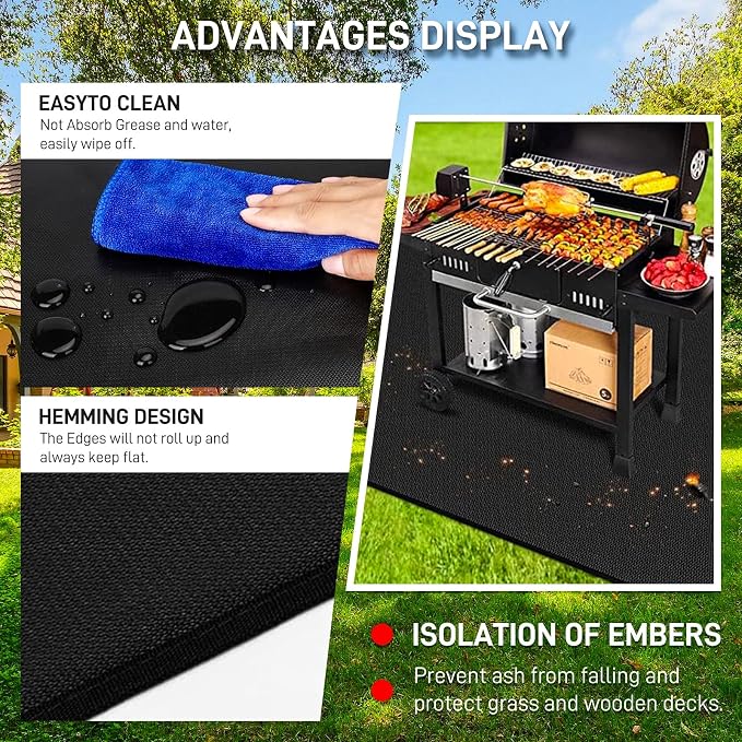 90" x 48" Extra Large Under Grill Mat - Image 5