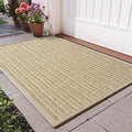 Front Door Mat 17"x30", Heavy Duty Waterproof Dirt Trapping Non-Slip Doormats by QiCaiJia