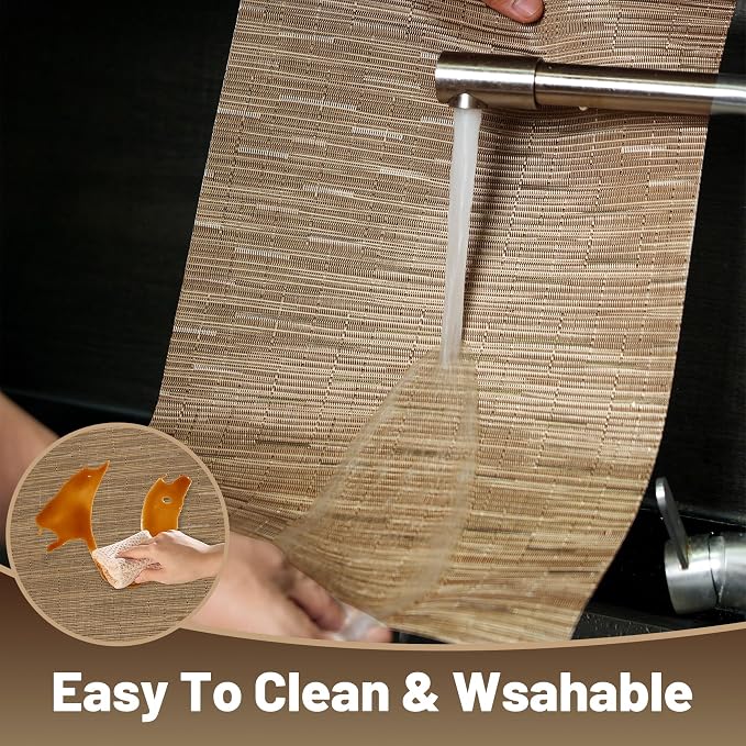 Placemats Set of 8，Non-Slip PVC Weave Table Mats Easy to Clean，Heat Resistant - Image 3
