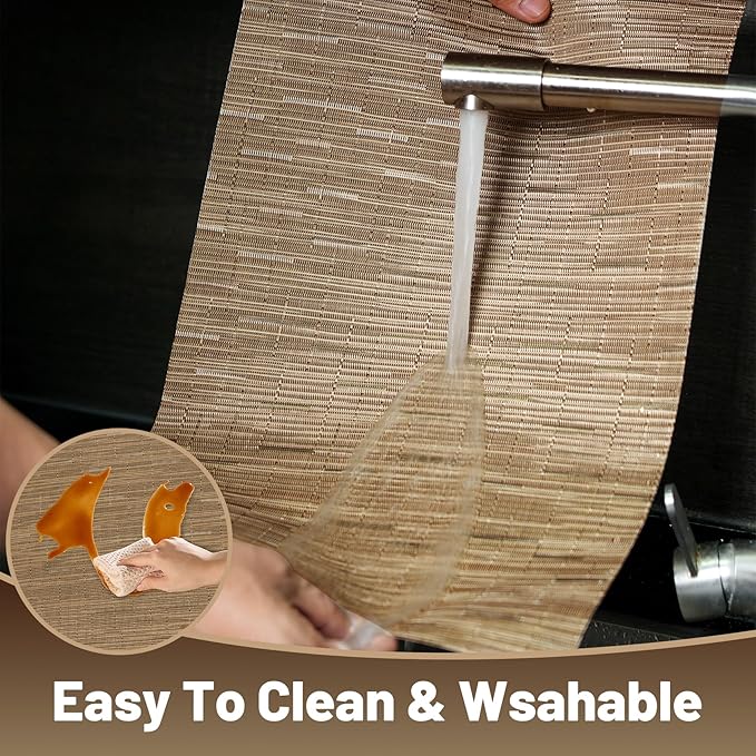 Placemats Set of 12，Non-Slip PVC Weave Table Mats Easy to Clean，Heat Resistant - Image 3
