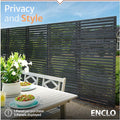 Decorative Fence Privacy Screen, Charcoal Cedar Wood, 6 ft x 38 in Panel