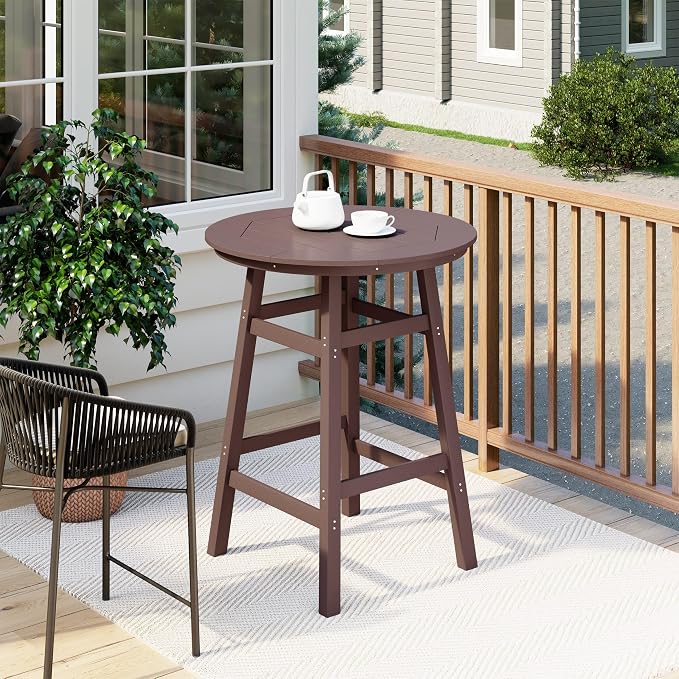 Costaelm Patio Bistro Table, Outdoor Bistro Dining Pub Table - Image 2