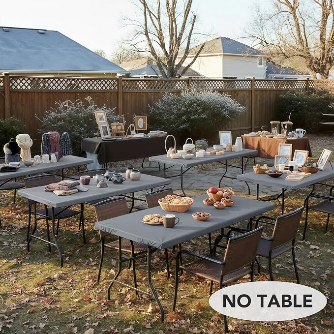 LUSHVIDA 6 Packs Vinyl Tablecloths - Image 2