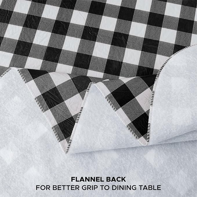 Nasitos 2 Pack Gingham Vinyl Tablecloth 60x102 Inch-Rectangle Picnic Table - Image 3
