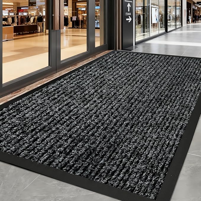 Front Door Mat Outdoor, Non-Slip and Heavy Duty Welcome Mat, Low Profile Easy by Unknown