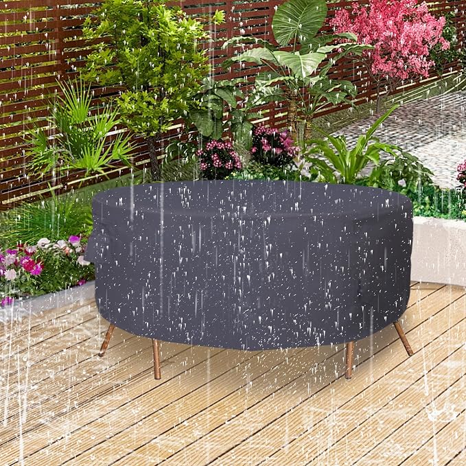 Round Patio Furniture Cover, Heavy Duty and Waterproof - Image 8