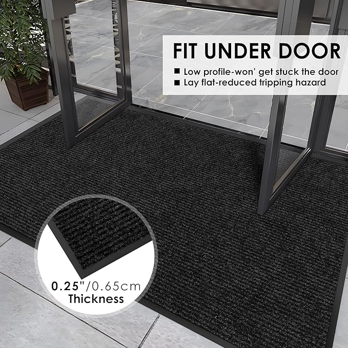 3′ x 58′ Front Door Mat Indoor Outdoor Entrance, Commercial Floor Mat Heavy - Image 4