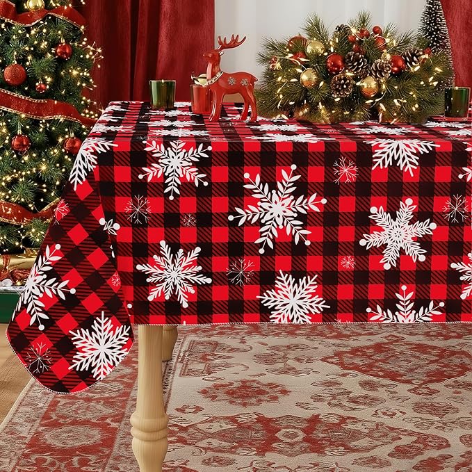 misaya Rectangle Waterproof Vinyl Table Cloth, Wipeable Tablecloth by misaya