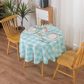 Cupuamon 2 Pack Waterproof Polyester Fabic Round Checkered Tablecloth，60 by Cupuamon