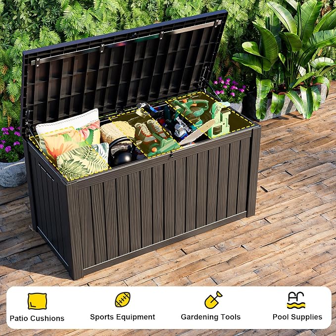 150 Gallon Outdoor Storage Box – Resin Deck Box - Image 5