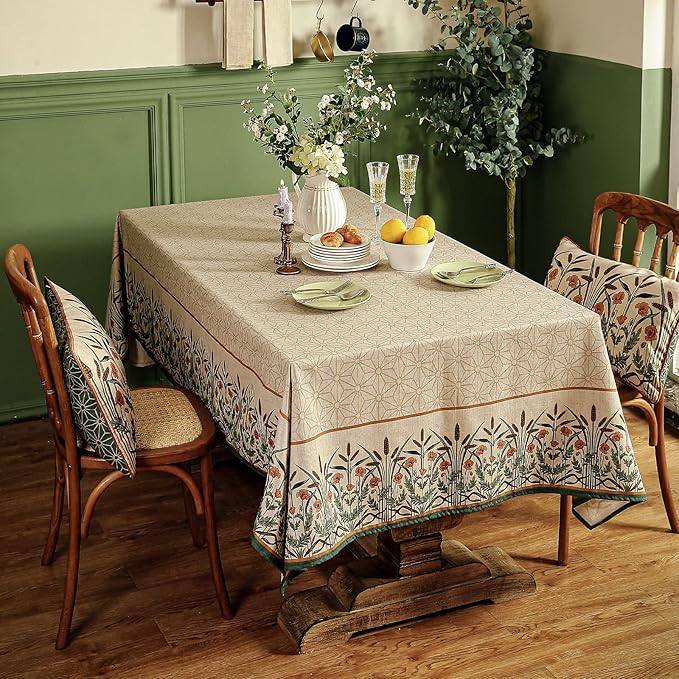 patdrea Designer Linen Vintage Long Table Cloth - Image 8